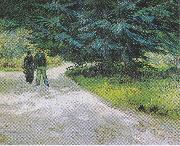 Vincent Van Gogh Couple in the Park at Arles Spain oil painting artist
